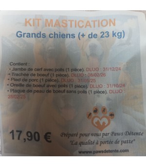 Liste de mastication pour grand chien.