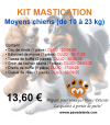 Liste des mastications du kit pour moyen chien.