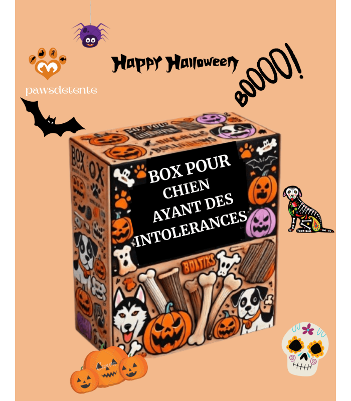 Box halloween pour chien intolérant.