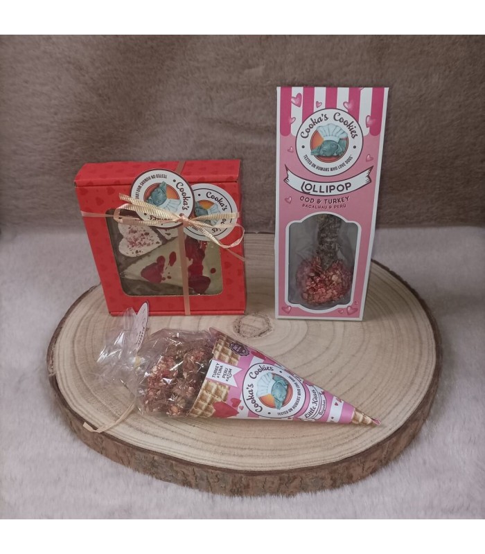 Coffret saint valentin pour chien.